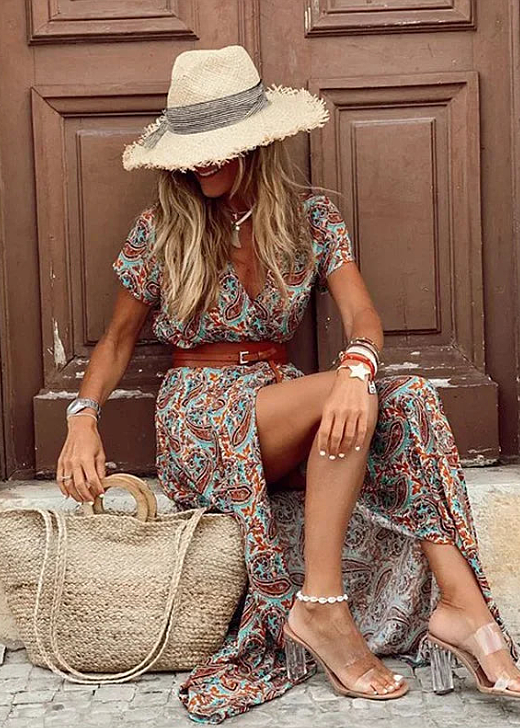 CD | Rochie maxi boemă elegantă