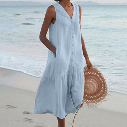 CD | Rochie midi elegantă fără mâneci