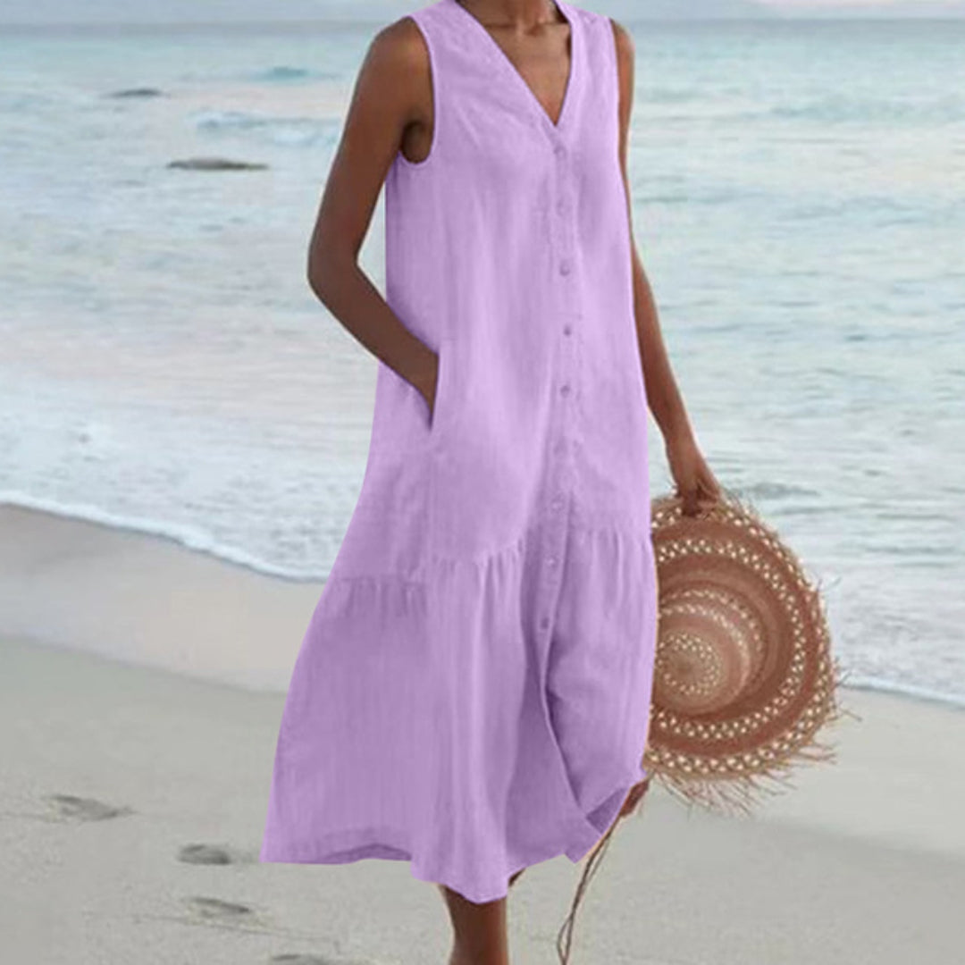 CD | Rochie midi elegantă fără mâneci