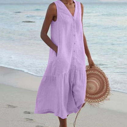 CD | Rochie midi elegantă fără mâneci