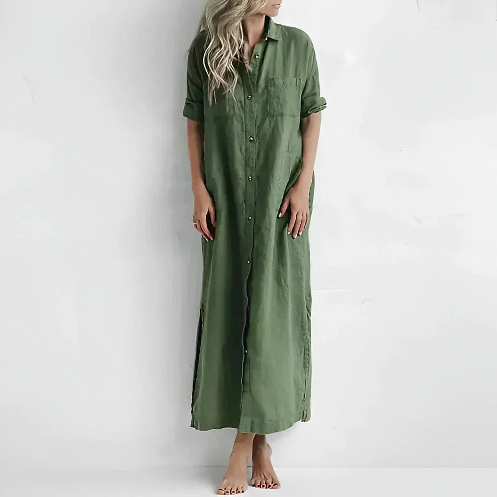 CD | - Rochie lungă verde de vară