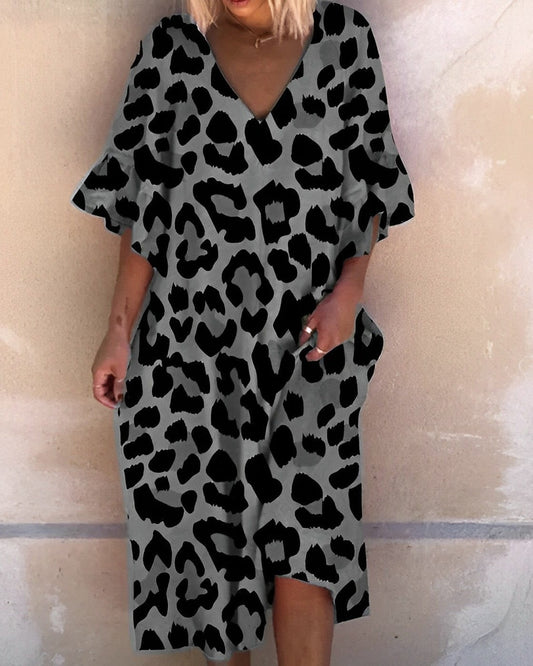 CD | - Rochie cu imprimeu leopard