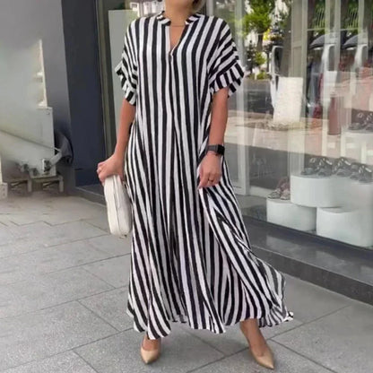 CD | - Rochie elegantă cu dungi