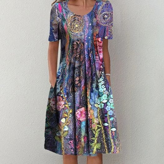 CD | - Rochie midi cu imprimeu violet