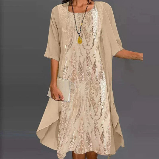 CD | - Rochie elegantă cu imprimeu unic