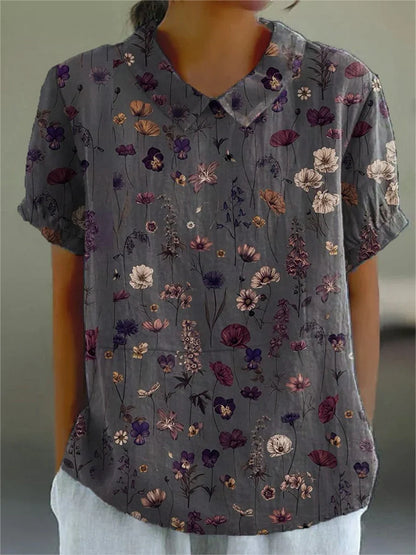 CD | Tricou din lenjerie și bumbac cu model imprimat