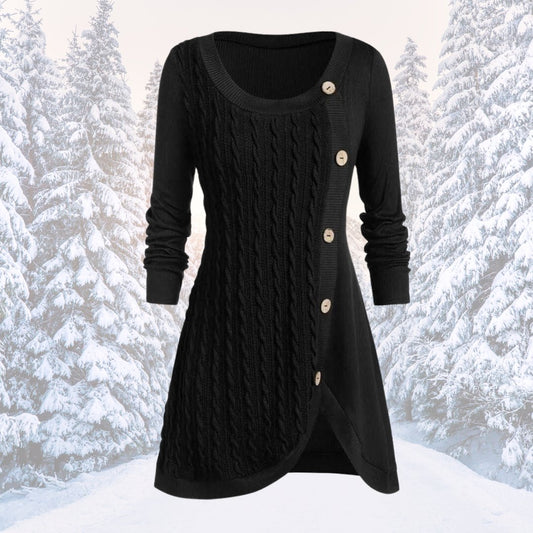 CD | Rochie de pulover caldă și elegantă