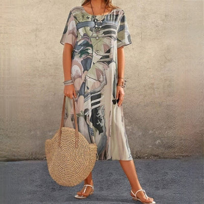 CD | - Rochie de vară cu imprimeu abstract