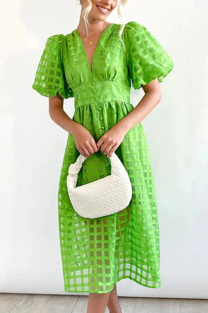 CD | - Rochie elegantă unică cu brațe umflate