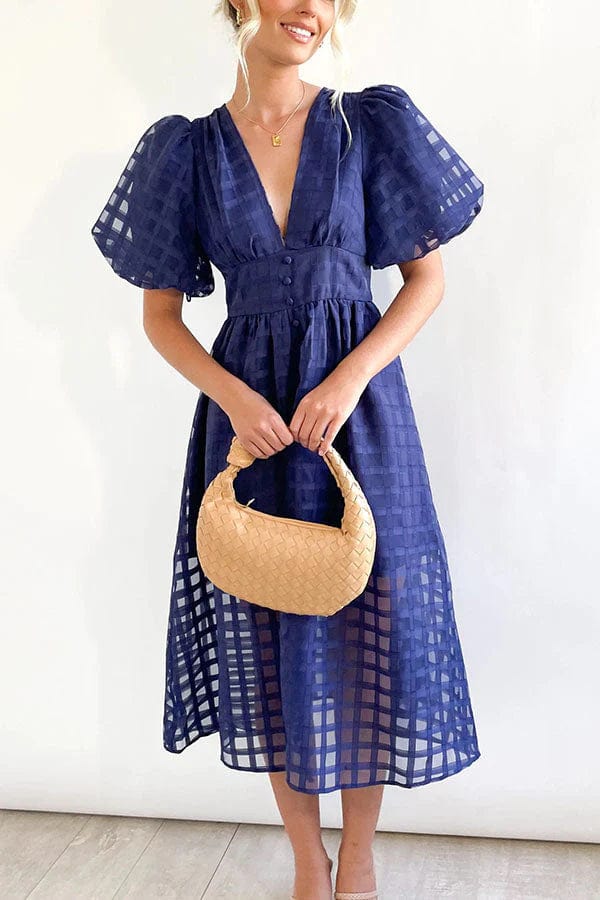 CD | - Rochie elegantă unică cu brațe umflate