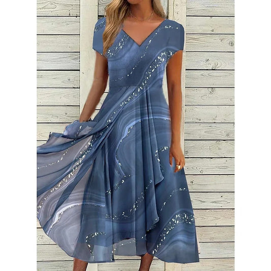 CD | Rochie midi cu decolteu în V