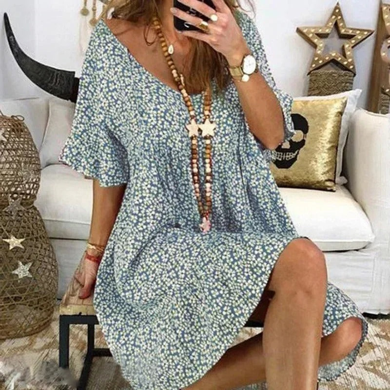 CD | Rochie midi cu decolteu în V