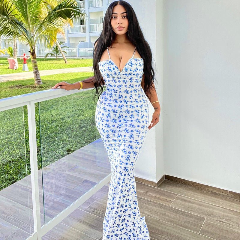 CD | Rochie midi bodycon cu flori