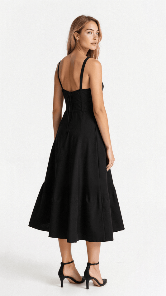 CD | Rochie de vară midi cu bretele și crăpătură pentru eleganță modernă