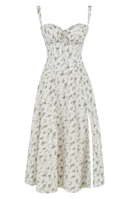 CD | Rochie de vară midi cu bretele și crăpătură pentru eleganță modernă