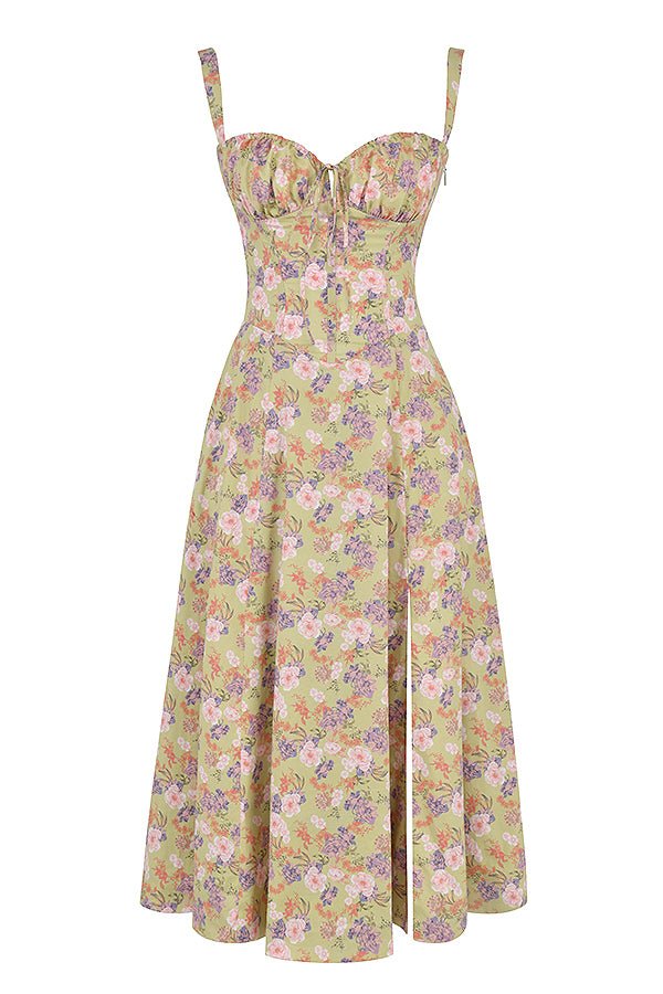 CD | Rochie de vară midi cu bretele și crăpătură pentru eleganță modernă