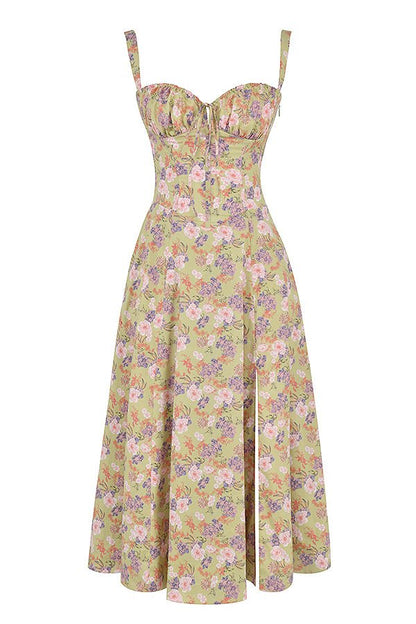 CD | Rochie de vară midi cu bretele și crăpătură pentru eleganță modernă
