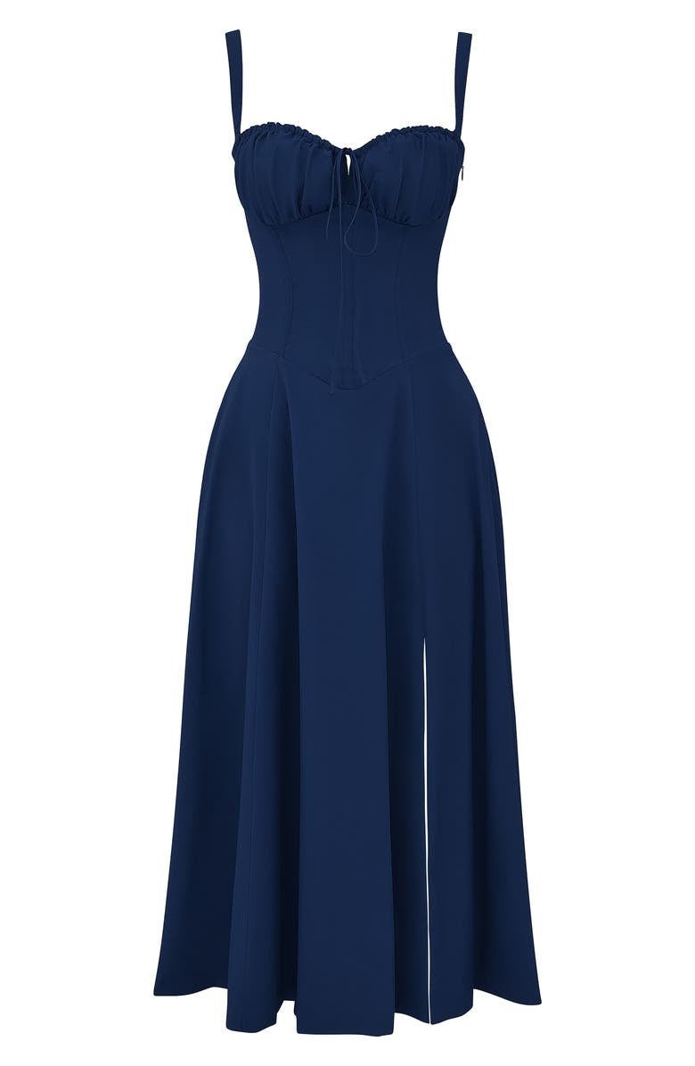 CD | Rochie de vară midi cu bretele și crăpătură pentru eleganță modernă
