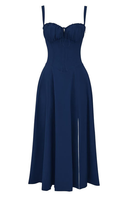 CD | Rochie de vară midi cu bretele și crăpătură pentru eleganță modernă