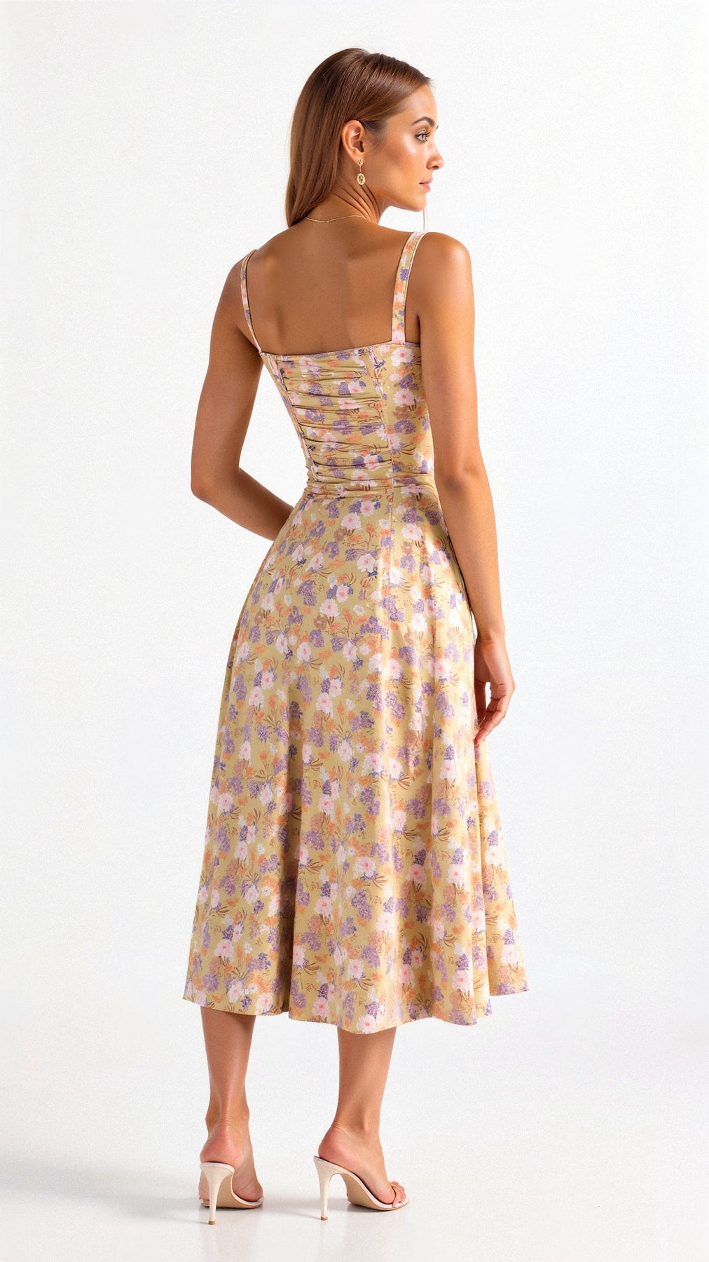 CD | Rochie de vară midi cu bretele și crăpătură pentru eleganță modernă