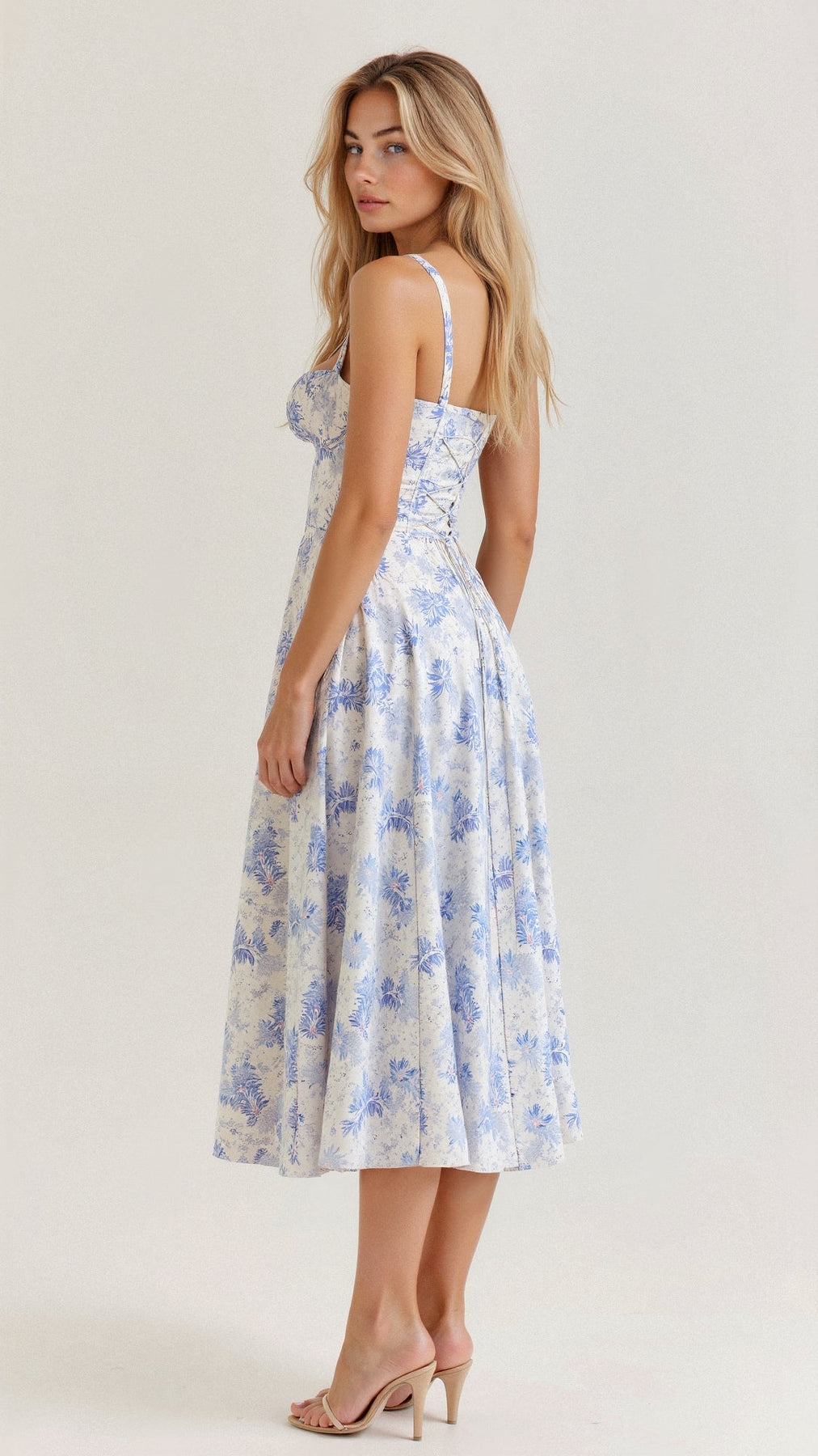 CD | Rochie de vară midi cu bretele și crăpătură pentru eleganță modernă