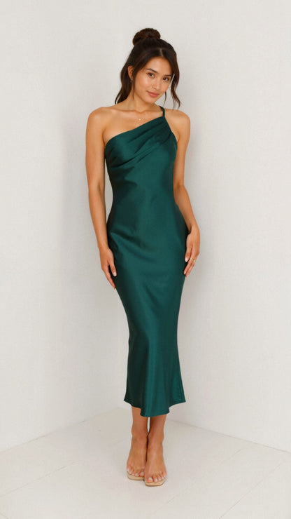 CD | Rochie midi elegantă cu un umăr