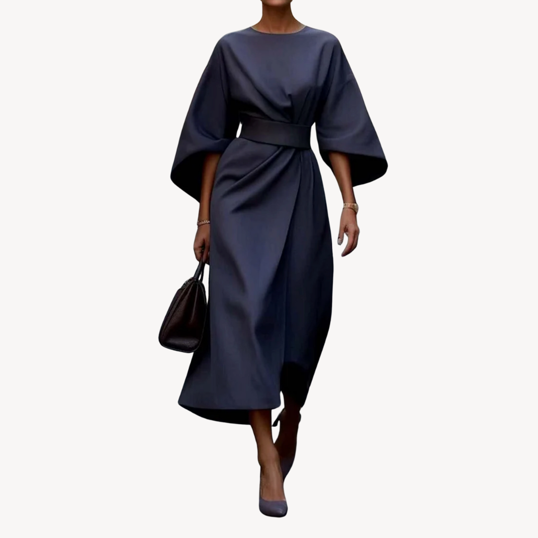 CD | Rochie midi din bumbac cu curea pentru femei