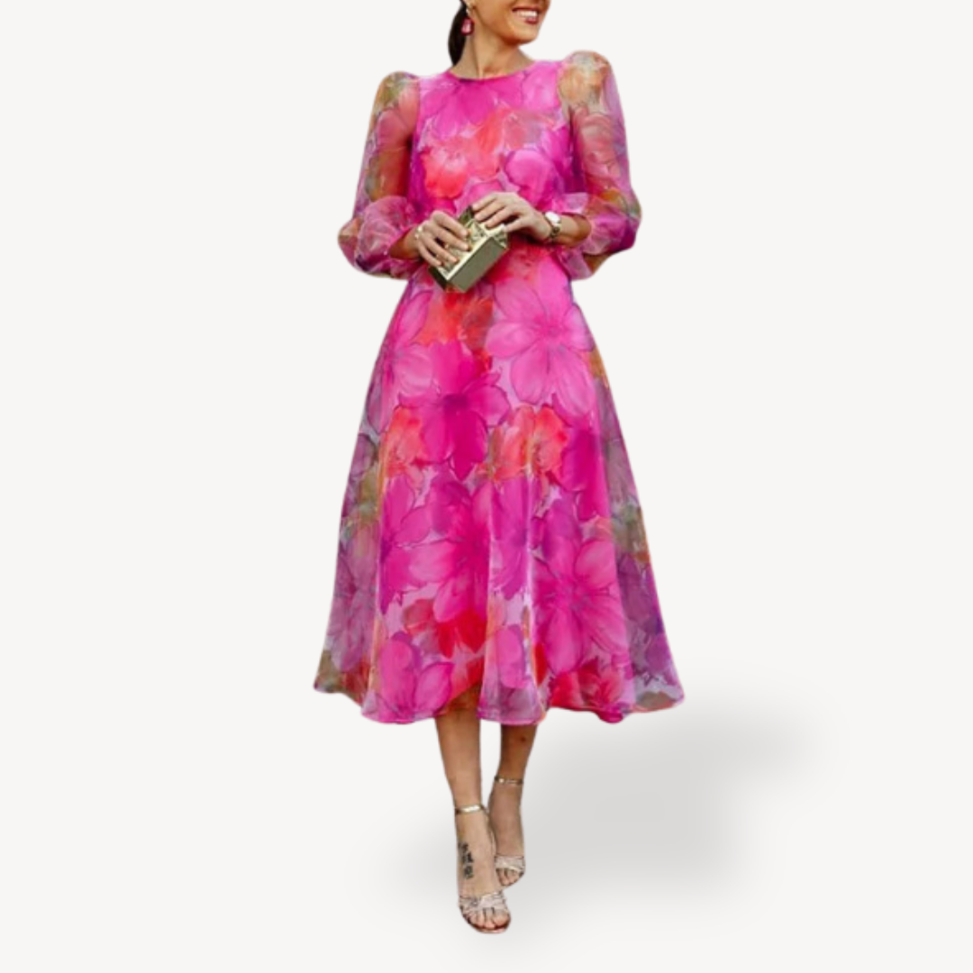CD | Rochie Midi din sifon floral pentru femei