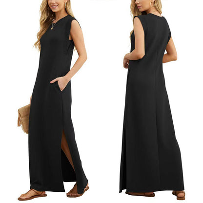 CD | Rochie lungă de vară fără mâneci