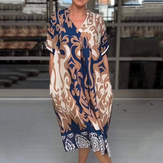 CD | Rochie midi mulată cu model imprimat elegant