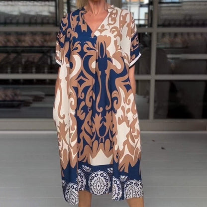 CD | Rochie midi mulată cu model imprimat elegant