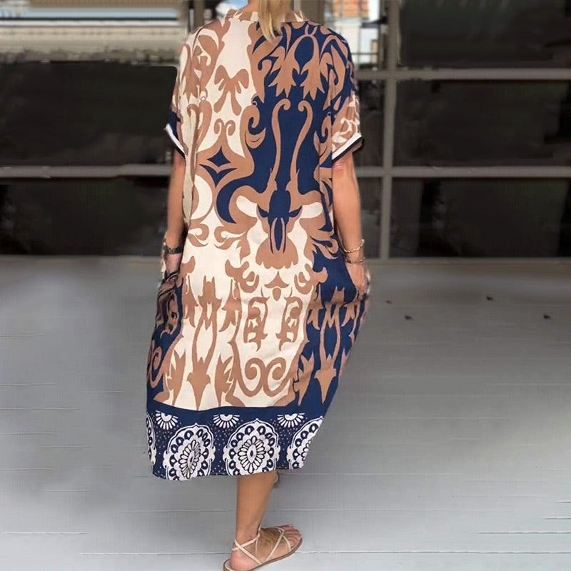 CD | Rochie midi mulată cu model imprimat elegant