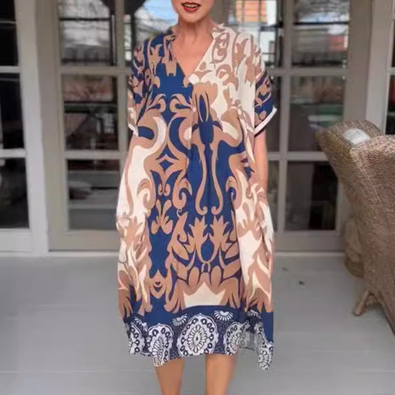 CD | Rochie midi mulată cu model imprimat elegant