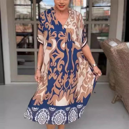 CD | Rochie midi mulată cu model imprimat elegant