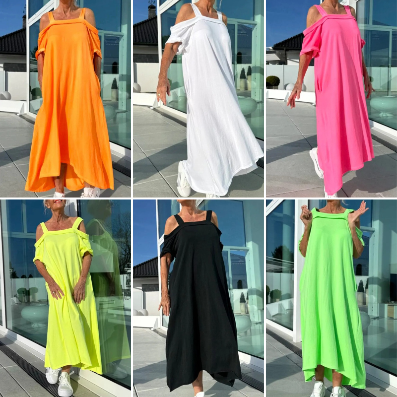 CD | Rochie maxi elegantă și confortabilă pentru femei cu umerii goi