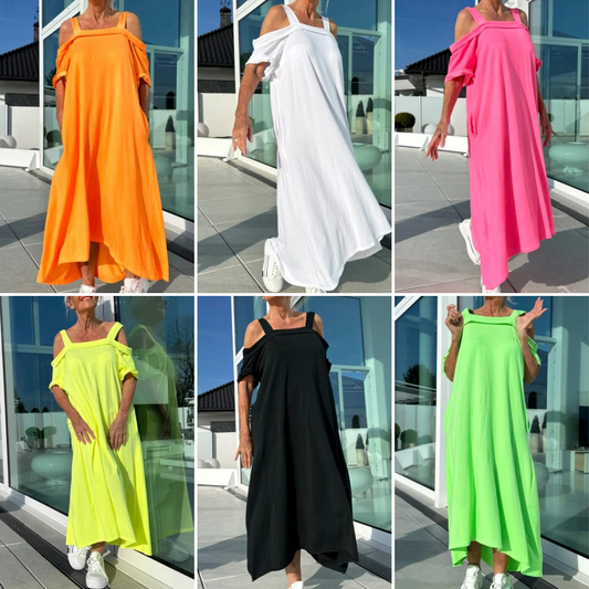 CD | Rochie maxi elegantă și confortabilă pentru femei cu umerii goi