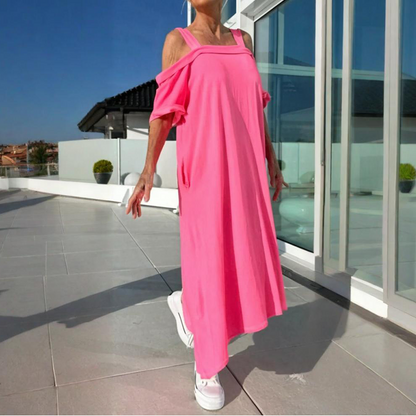 CD | Rochie maxi elegantă și confortabilă pentru femei cu umerii goi