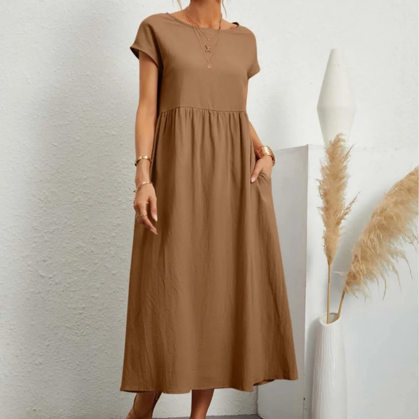CD | Rochie midi cu buzunar lateral