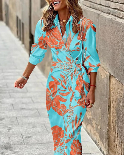 CD | Fashion Rochie midi în dungi cu decolteu în V, cu dantelă