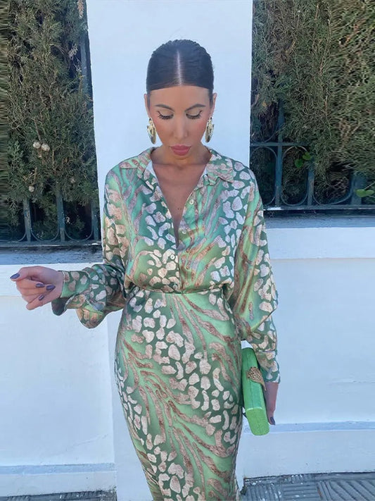 CD | Mâneci lungi pentru femei colorate rochie midi