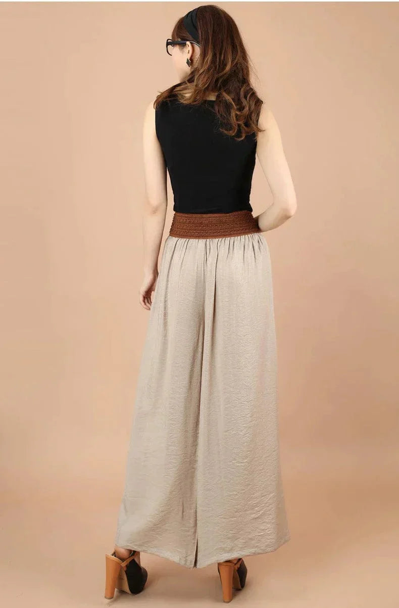 CD | Îmbrăcăminte cu dantelă, talie înaltă, largă, picioare pantalon de epocă