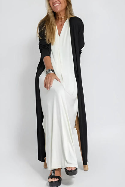 CD | Rochie lungă elegantă cu cardigan gratuit