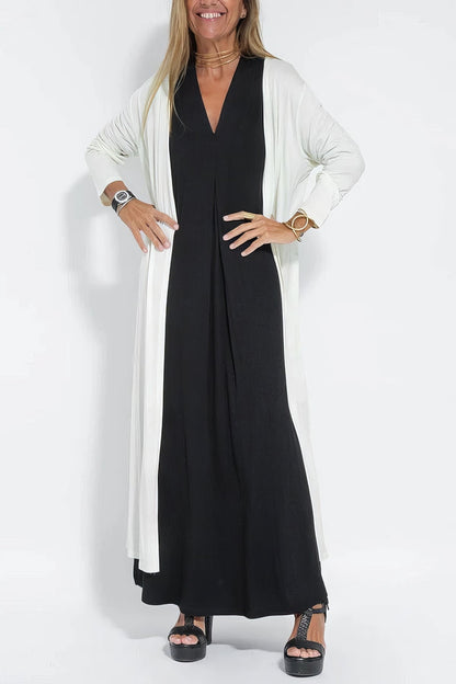 CD | Rochie lungă elegantă cu cardigan gratuit