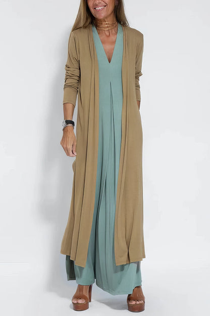 CD | Rochie lungă elegantă cu cardigan gratuit