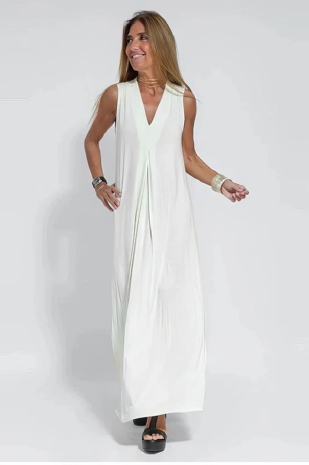 CD | Rochie lungă elegantă cu cardigan gratuit